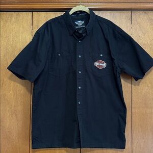 Harley-Davidson Black Button-Up Shirt